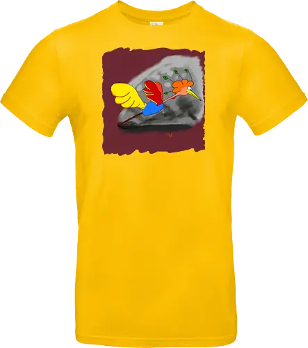 Schräger Vogel - albern, Vogel, Tiere - Standard T-Shirt