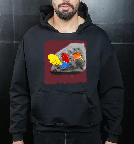 Schräger Vogel - albern, Vogel, Tiere - Cropped Hoodie