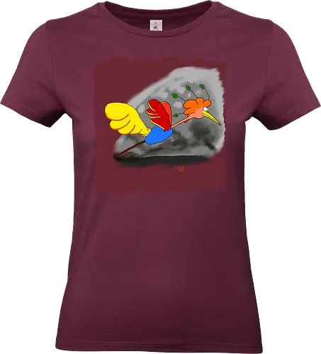 Schräger Vogel - albern, Vogel, Tiere - Standard T-Shirt (Frauen)