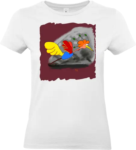 Schräger Vogel - albern, Vogel, Tiere - Standard T-Shirt (Frauen)