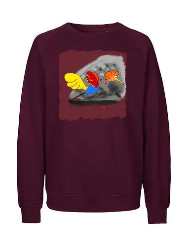 Schräger Vogel - albern, Vogel, Tiere - Fairtrade Sweatshirt