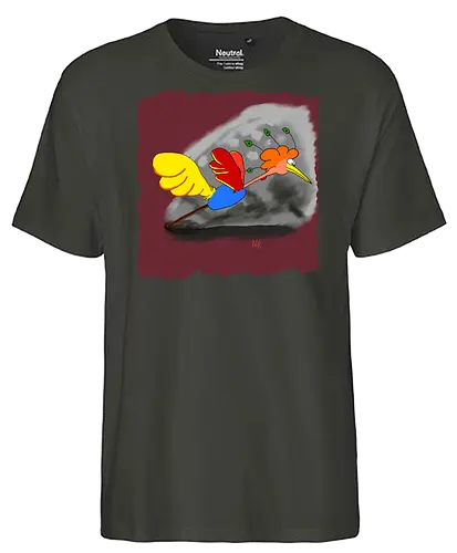 Schräger Vogel - albern, Vogel, Tiere - Fairtrade T-Shirt