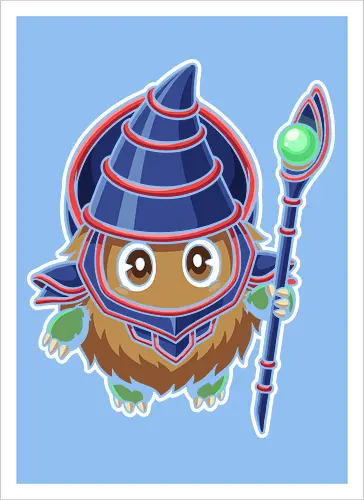 Magical Mascot: The Ultimate Kuriboh - Kuriboh shirt, Dark Magician cosplay graphic, Yu-Gi-Oh merch, nostalgic anime streetwear, trading card game apparel, kawaii monster design, 90s anime clothing, aesthetic otaku fashion, funny anime mashup tee, classic duelist merch - Kunstdruck