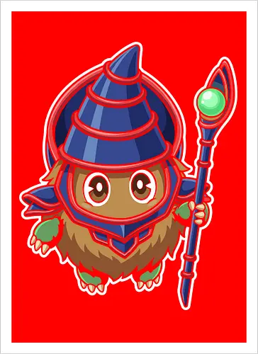 Magical Mascot: The Ultimate Kuriboh - Kuriboh shirt, Dark Magician cosplay graphic, Yu-Gi-Oh merch, nostalgic anime streetwear, trading card game apparel, kawaii monster design, 90s anime clothing, aesthetic otaku fashion, funny anime mashup tee, classic duelist merch - Kunstdruck