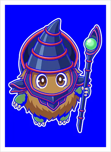 Magical Mascot: The Ultimate Kuriboh - Kuriboh shirt, Dark Magician cosplay graphic, Yu-Gi-Oh merch, nostalgic anime streetwear, trading card game apparel, kawaii monster design, 90s anime clothing, aesthetic otaku fashion, funny anime mashup tee, classic duelist merch - Kunstdruck