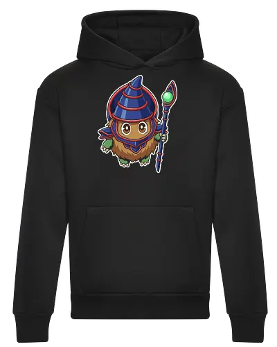 Magical Mascot: The Ultimate Kuriboh - Kuriboh shirt, Dark Magician cosplay graphic, Yu-Gi-Oh merch, nostalgic anime streetwear, trading card game apparel, kawaii monster design, 90s anime clothing, aesthetic otaku fashion, funny anime mashup tee, classic duelist merch - Heavyweight Hoodie