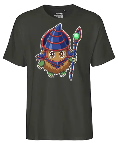 Magical Mascot: The Ultimate Kuriboh - Kuriboh shirt, Dark Magician cosplay graphic, Yu-Gi-Oh merch, nostalgic anime streetwear, trading card game apparel, kawaii monster design, 90s anime clothing, aesthetic otaku fashion, funny anime mashup tee, classic duelist merch - Fairtrade T-Shirt