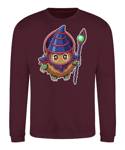 Magical Mascot: The Ultimate Kuriboh - Kuriboh shirt, Dark Magician cosplay graphic, Yu-Gi-Oh merch, nostalgic anime streetwear, trading card game apparel, kawaii monster design, 90s anime clothing, aesthetic otaku fashion, funny anime mashup tee, classic duelist merch - Sweatshirt
