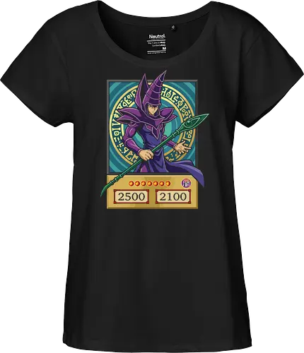 Ultimate Spellcaster: The Magician Card - Dark Magician shirt, Yu-Gi-Oh graphic tee, anime trading card apparel, nostalgic 90s anime streetwear, Yami Yugi spellcaster merch, retro TCG clothing, magical circle anime design, classic duelist fashion, aesthetic otaku shirt, pop culture card game tee - Fairtrade Girl Shirt
