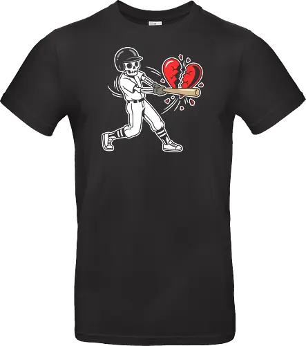 Heartbreaker: The Grand Slam - broken heart shirt, anti valentine graphic tee, negative space apparel, baseball heartbreaker design, edgy breakup streetwear, sarcastic love clothing, minimalist sports fashion, shattered heart graphic, aesthetic indie tee, funny heartbreak merch - Standard T-Shirt