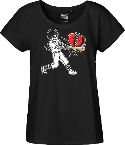 Heartbreaker: The Grand Slam - broken heart shirt, anti valentine graphic tee, negative space apparel, baseball heartbreaker design, edgy breakup streetwear, sarcastic love clothing, minimalist sports fashion, shattered heart graphic, aesthetic indie tee, funny heartbreak merch - Fairtrade Girl Shirt