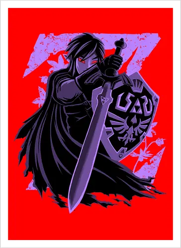 I'm A Shadow - Dark Link, Legend, Hero of Time, Shadow - Kunstdruck