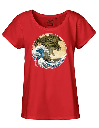 The Great King of terror off Kanagawa - Fairtrade Girl Shirt