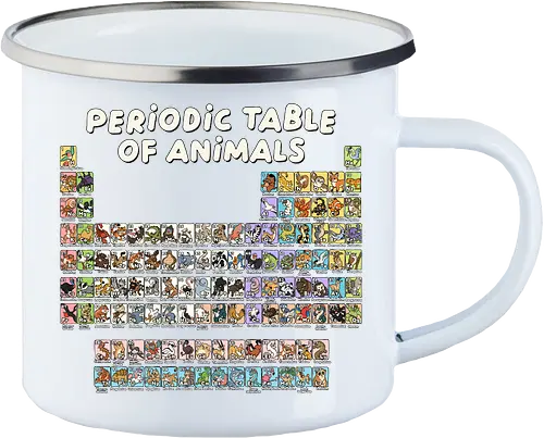 Periodic Table Of Animals - periodic table, animals, can i lick it, chemist, chemistry, chemistry teacher, funny, i wear this periodically, laboratory, molecule, periodic table of elements, physics, science, science humor, scientist - Emailletasse