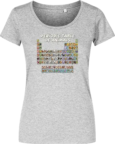Periodic Table Of Animals - periodic table, animals, can i lick it, chemist, chemistry, chemistry teacher, funny, i wear this periodically, laboratory, molecule, periodic table of elements, physics, science, science humor, scientist - Damen T-Shirt
