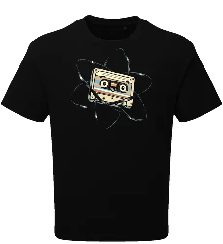 Atomic Mixtape - cassette tape, 80s, 90s, atom, atomic, atomic age, chemistry, energy, mixtape, music, nuclear, physics, retro, science, vintage - Oversize T-Shirt