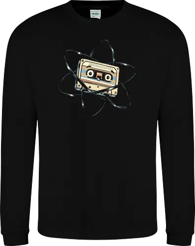 Atomic Mixtape - cassette tape, 80s, 90s, atom, atomic, atomic age, chemistry, energy, mixtape, music, nuclear, physics, retro, science, vintage - Sweatshirt