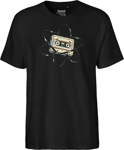 Atomic Mixtape - cassette tape, 80s, 90s, atom, atomic, atomic age, chemistry, energy, mixtape, music, nuclear, physics, retro, science, vintage - Fairtrade T-Shirt