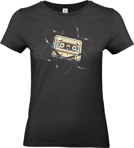 Atomic Mixtape - cassette tape, 80s, 90s, atom, atomic, atomic age, chemistry, energy, mixtape, music, nuclear, physics, retro, science, vintage - Standard T-Shirt (Frauen)
