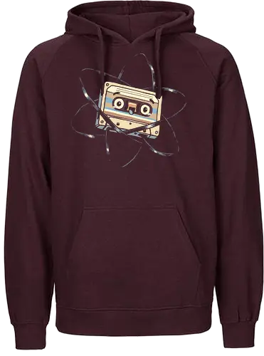 Atomic Mixtape - cassette tape, 80s, 90s, atom, atomic, atomic age, chemistry, energy, mixtape, music, nuclear, physics, retro, science, vintage - Fairtrade Hoodie