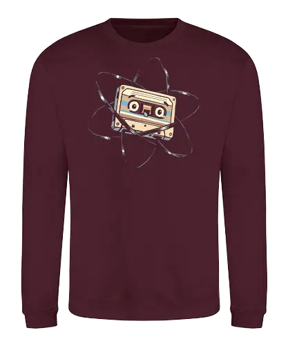Atomic Mixtape - cassette tape, 80s, 90s, atom, atomic, atomic age, chemistry, energy, mixtape, music, nuclear, physics, retro, science, vintage - Sweatshirt