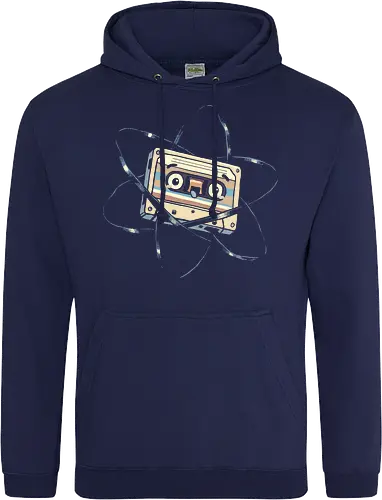 Atomic Mixtape - cassette tape, 80s, 90s, atom, atomic, atomic age, chemistry, energy, mixtape, music, nuclear, physics, retro, science, vintage - Standard Hoodie