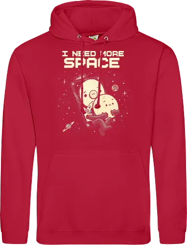 I Need More Space - i need more space, astronaut, computer geek, cosmos, data, galaxy, hard drive, i need space, it, outer space, physics, planets, space, technology, universe - Standard Hoodie