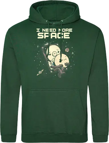 I Need More Space - i need more space, astronaut, computer geek, cosmos, data, galaxy, hard drive, i need space, it, outer space, physics, planets, space, technology, universe - Standard Hoodie