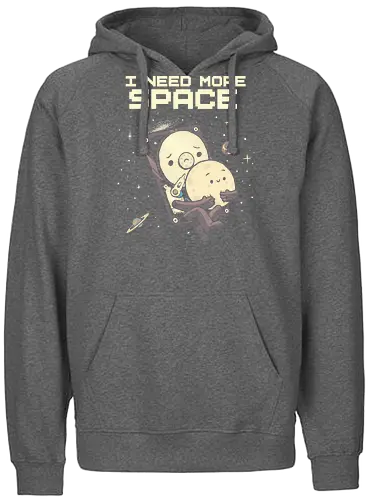 I Need More Space - i need more space, astronaut, computer geek, cosmos, data, galaxy, hard drive, i need space, it, outer space, physics, planets, space, technology, universe - Fairtrade Hoodie