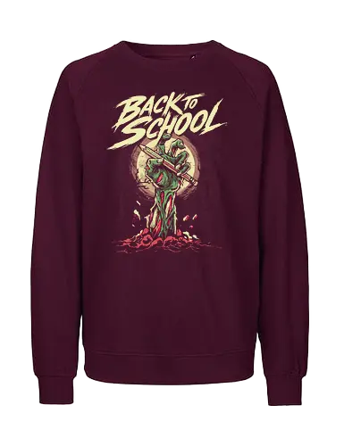 Back to School - back to school, 1st grade, 2nd grade, education, first day of school, halloween, horror, kindergarten, monster, pre k, school, spooky, teacher, teaching, zombie - Fairtrade Sweatshirt