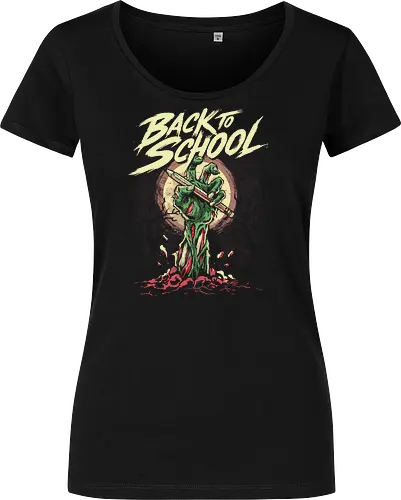 Back to School - back to school, 1st grade, 2nd grade, education, first day of school, halloween, horror, kindergarten, monster, pre k, school, spooky, teacher, teaching, zombie - Damen T-Shirt