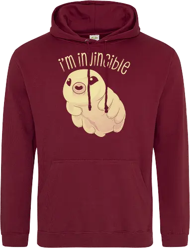 I'm Invincible - tardigrade, biology, chemist, chemistry, microbiology, paleontology, physics, prehistoric, retro, science, scientist, tardis, trilobite, water bear, weird animals - Standard Hoodie
