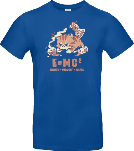 E=MC2 Cat - albert einstein, biology, cat, chaos, chemical, chemist, chemistry teacher, einstein, laboratory, mischief, emc2, molecule, physics, science, scientist - Standard T-Shirt