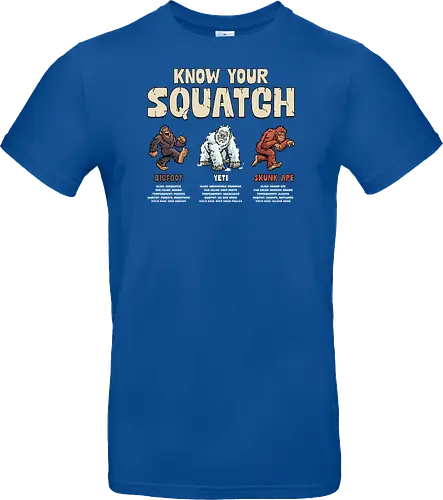 Know Your Squatch - i want to believe, nature, skunk ape, squatch, the truth is out there, x files, yeti, sasquatch, adventure, bigfoot, camping, creature, cryptid, hiking, horror - Standard T-Shirt
