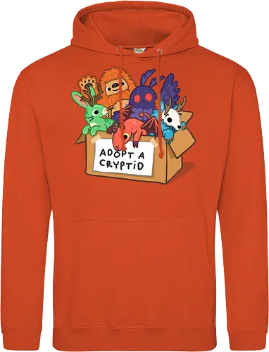 Adopt a Cryptid - adopt a pet, bigfoot, creature, cryptozoology, horror, humor, monster, mothman, myth, mythology, rescue, sasquatch, spooky, cryptid, adopt - Standard Hoodie