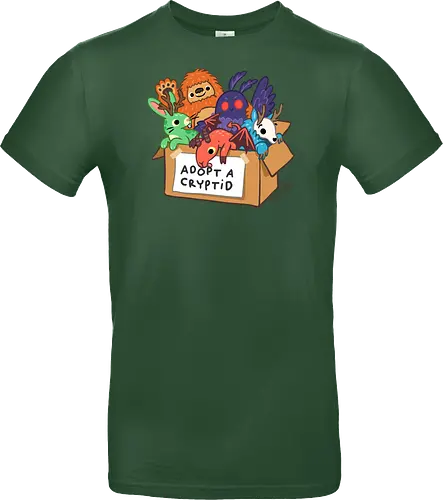Adopt a Cryptid - adopt a pet, bigfoot, creature, cryptozoology, horror, humor, monster, mothman, myth, mythology, rescue, sasquatch, spooky, cryptid, adopt - Standard T-Shirt
