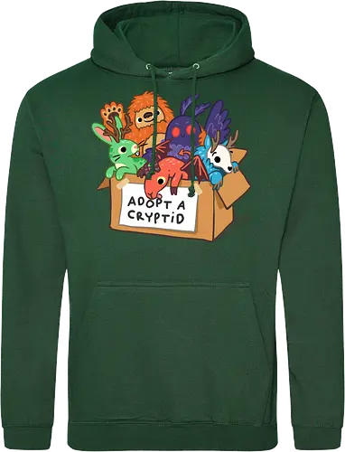 Adopt a Cryptid - adopt a pet, bigfoot, creature, cryptozoology, horror, humor, monster, mothman, myth, mythology, rescue, sasquatch, spooky, cryptid, adopt - Standard Hoodie