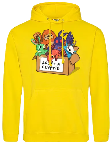 Adopt a Cryptid - adopt a pet, bigfoot, creature, cryptozoology, horror, humor, monster, mothman, myth, mythology, rescue, sasquatch, spooky, cryptid, adopt - Standard Hoodie