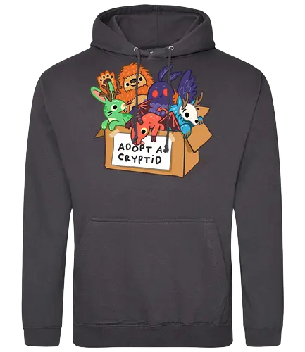 Adopt a Cryptid - adopt a pet, bigfoot, creature, cryptozoology, horror, humor, monster, mothman, myth, mythology, rescue, sasquatch, spooky, cryptid, adopt - Standard Hoodie
