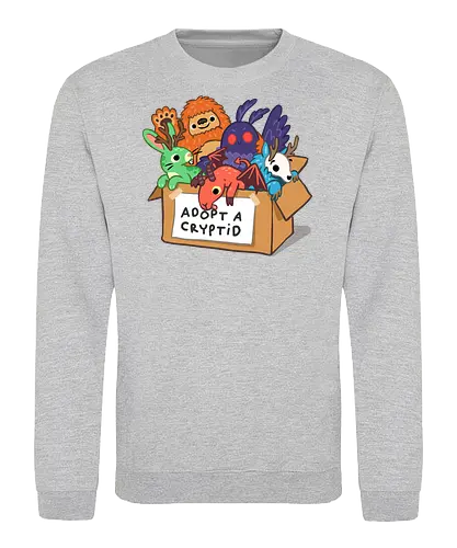 Adopt a Cryptid - adopt a pet, bigfoot, creature, cryptozoology, horror, humor, monster, mothman, myth, mythology, rescue, sasquatch, spooky, cryptid, adopt - Sweatshirt