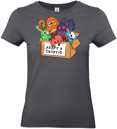 Adopt a Cryptid - adopt a pet, bigfoot, creature, cryptozoology, horror, humor, monster, mothman, myth, mythology, rescue, sasquatch, spooky, cryptid, adopt - Standard T-Shirt (Frauen)