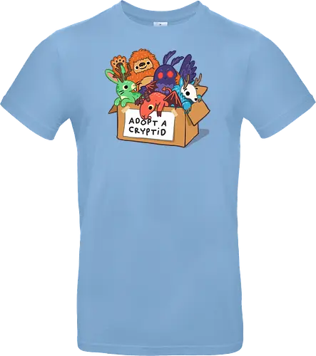 Adopt a Cryptid - adopt a pet, bigfoot, creature, cryptozoology, horror, humor, monster, mothman, myth, mythology, rescue, sasquatch, spooky, cryptid, adopt - Standard T-Shirt