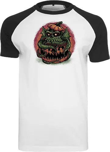 Tentacle or Treat - Horror, Halloween, Novel, book, creature, fictional, fiction, character, cosmic - Raglan T-Shirt