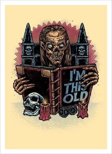 The Old Keeper - Horror, Halloween, series, TV show, TV series, old, funny - Kunstdruck