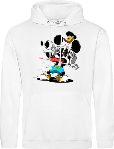 Freaky Klassische Maus Horror - Explodierende Dunkle Underground Cartoon Kunst - explodierendes Cartoon Skelett, klassische Maus Horror, explodierender Cartoon Freaky, schwarz weiß Maus Skelett, Auge springt Schädel Cartoon, fliegende Ohren Cartoon Horror, rote Zunge dunkler Cartoon, schmelzende Maus Kunst, klassischer Cartoon Horror Geek Druck, schwarz weiß bunt dunkler Cartoon, horror, freaky, skeleton, creepypasta, Halloween, Zombie explodierende Maus, alternative dunkle Cartoon Kunst, Underground Cartoon Maus, urbaner Geek Horror Druck, Pop Art Horror Maus - Standard Hoodie