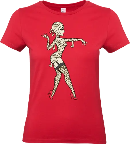 Mummy Pin-Up Girl Graphic Tee - mummy pin up girl, sexy halloween shirt, spooky pinup art, vintage horror graphic, rockabilly halloween tee, retro mummy design, burlesque monster girl, gothic pinup print, funny halloween costume, classic horror pin up - Standard T-Shirt (Frauen)