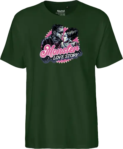 Monster Love Story - Horror, horror movies, classic horror, love, monsters, creature, Halloween - Fairtrade T-Shirt