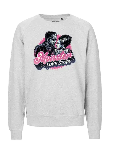 Monster Love Story - Horror, horror movies, classic horror, love, monsters, creature, Halloween - Fairtrade Sweatshirt