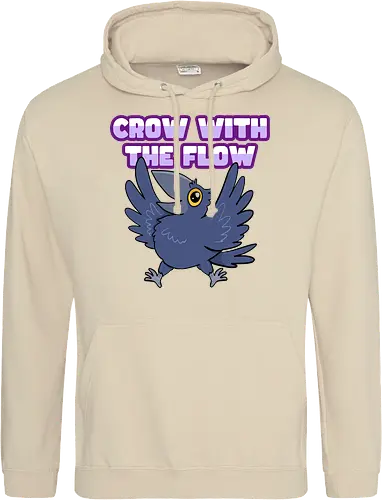 Crow with the flow - Crow, Krähe, Raven. Rabe - Standard Hoodie