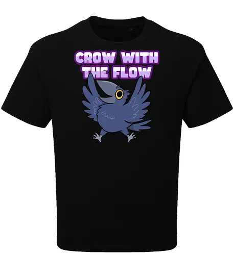 Crow with the flow - Crow, Krähe, Raven. Rabe - Oversize T-Shirt